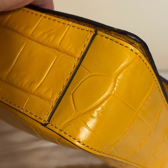 Rare Michael Kors Yellow Leather Handbag with matching wallet and a dust bag - Picture 5 of 16